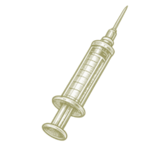 Vintage medical syringe